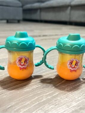 Baby Alive Doll Sippy Cup Pair in Teal and Orange